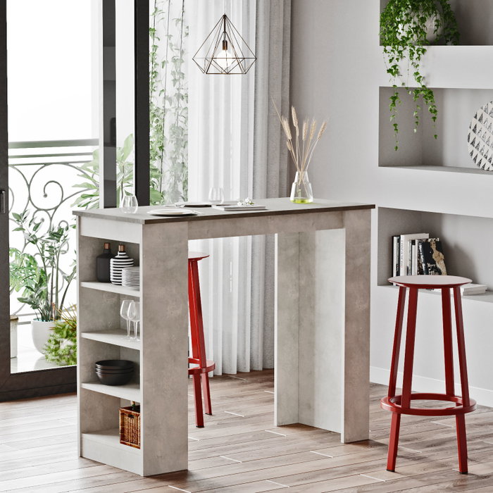 Hanah Home Mesa de bar St1-Gt Gris Hanah Home Mesa de bar St1-Gt Gris